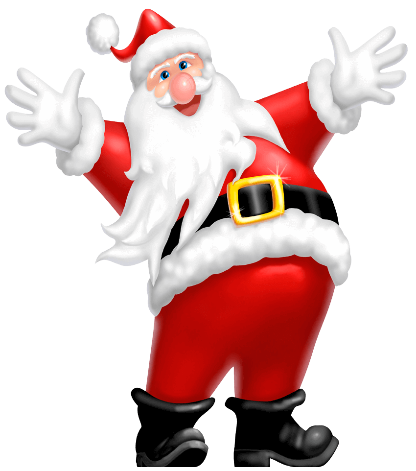 smile and happy santa claus red clothes png