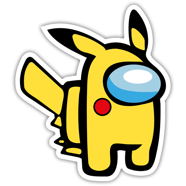 stickers among us pikachu pokemon