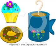 clipart red hot coffee mug and a valentine cupcake royalty free nTueYt clipart