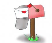 Mailbox valentine mail clipart