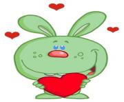lover clipart a daydreaming hare in love holding a heart valentine for his lover 0521 1005 1210 4614 SMU