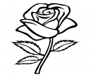 rose flowers clipart black and white