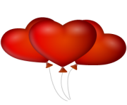three hearts balloon png