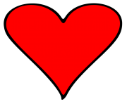 emoji illustration of a red heart pv