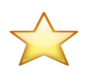 ios emoji white medium star