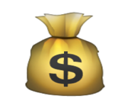 ios emoji money bag