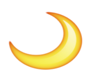 ios emoji crescent moon