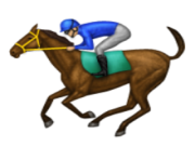ios emoji horse racing