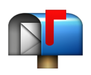 ios emoji open mailbox with raised flag