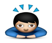 ios emoji person bowing deeply