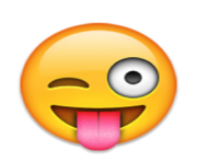 ios emoji face with stuck out tongue and winking eye
