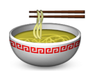 ios emoji steaming bowl