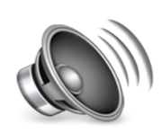 ios emoji speaker with three sound waves