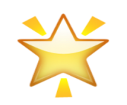 ios emoji glowing star