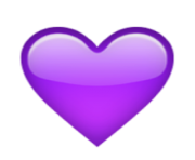 ios emoji purple heart