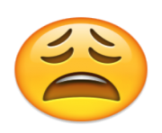 ios emoji weary face