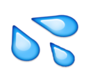 ios emoji splashing sweat symbol