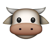 ios emoji cow face