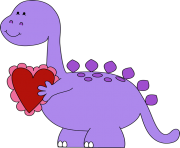 dinosaur valentine clip art
