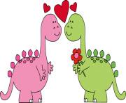 valentines day clip art dinosaurs in love
