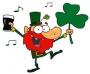 St patricks day clipart image an irish man dancing to music
