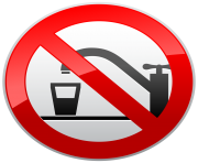 Not Drinking Water Prohibition Sign PNG Clipart