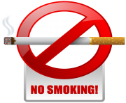 Red No Smoking Warning Sign PNG Clipart