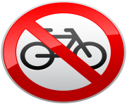 No Cycles Prohibition Sign PNG Clipart