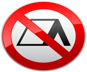 No Camping Prohibition Sign PNG Clipart