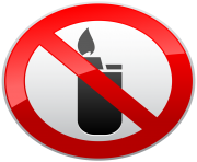 No Lighters and Open FlameProhibition Sign PNG Clipart