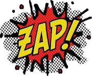 zap batman message cartoon
