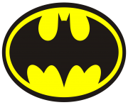 globe black and white outline batman logo big