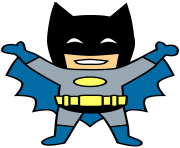 happy mini batman cartoon clip art transparent