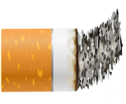 Cigarette Butt with Ash PNG Clipart