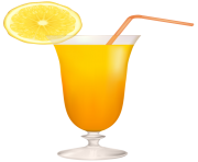 Cocktail Glass with Lemon PNG Clipart
