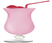 Cocktail Glass with Raspberries PNG Clipart
