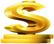 Coins and Dollar Sign PNG Clipart