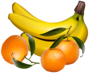 Bananas and Tangerines PNG Clipart