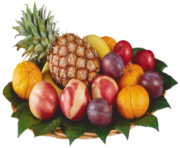 Mixed Fruits in Bowl PNG Clipart