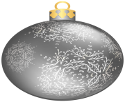 Silver Christmas Ball PNG Clipar