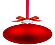 Red Hanging Christmas Ball PNG Clipar