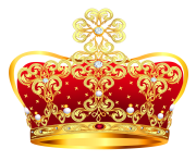gold and red crown with pearls clipart picture