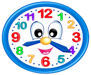 Cute Clock PNG Clip Art for kids