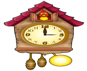 Cute Cuckoo Clock PNG Clip Art