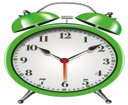 Green Alarm Clock PNG Clip Art