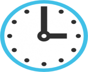 emoji android clock face three oclock