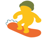 emoji android snowboarder
