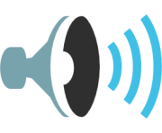 emoji android speaker with three sound waves