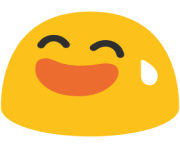 emoji android smiling face with open mouth and cold sweat