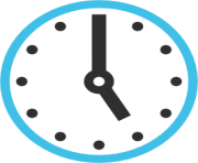 emoji android clock face five oclock